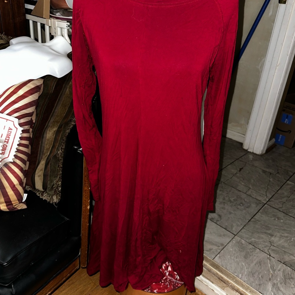 Chic RedNeck Long Sleeve Dress
